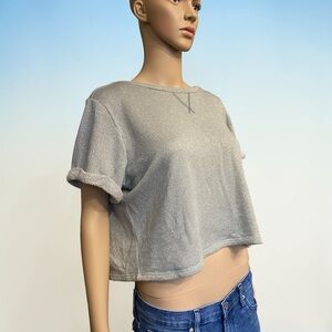 Guess Silver Crop Top